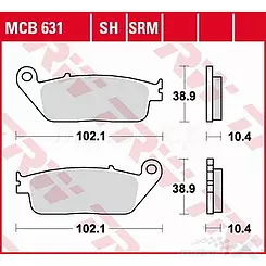 Klocki hamulcowe Sinter KH196 TRW Lucas MCB631SRM