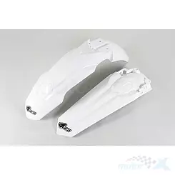 Błotnik przedni i błotnik tylny zestaw biały UFO Plast Honda CRF 250 / 450