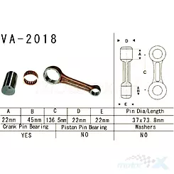 Korbowód Vesrah VA-2018