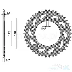 Zębatka tylna 532 48 zębów Sunstar (JTR1873)