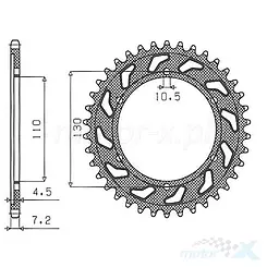 Zębatka tylna 525 43 zębów Sunstar 4474 (JTR1876)