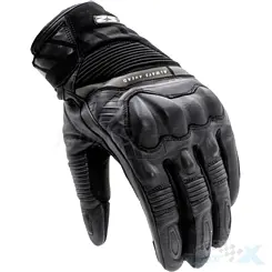Rękawice motocyklowe, wodoodporne, czarne, LS2 Octane WP Leather Man