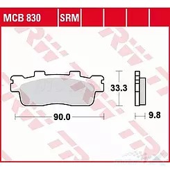 Klocki hamulcowe Sinter KH498 TRW  Lucas MCB830SRM