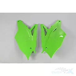 Osłony tylne górne komplet zielone UFO Plast Kawasaki KXF 250 / 450 17-