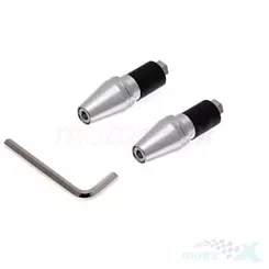 Końcówki kierownicy 17mm chrom stożkowe 2 sztuki