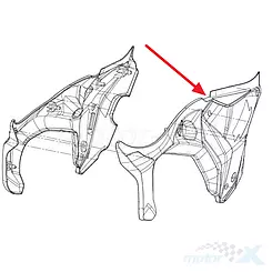 Osłona boczna lewa  Keeway RKV 125 65601K670001