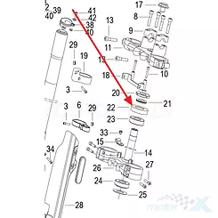Uszczelka kolumny kierownicy Keeway 43005D010000