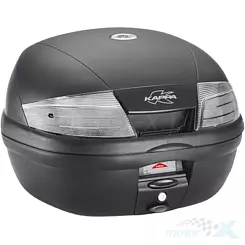Kufer centralny 35L, monolock z płytą, białe odblaski, Kappa ACTION K35NT2