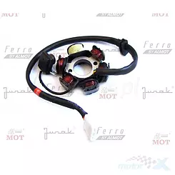 Stator iskrownik, stojan alternatora, 6 cewek, Zongshen 125
