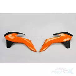 Osłony chłodnicy czarno-pomarańczowe UFO Plast KTM SX / SX-F / EXC / EXC-F 13-16