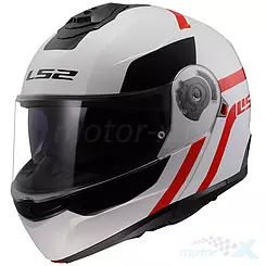 Kask szczękowy LS2 FF908 Strobe II Autox White Red