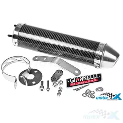 Końcówka tłumika Giannelli Supermoto Carbon, Derbi Senda 2000, DRD / Gilera RCR, SMT (E)
