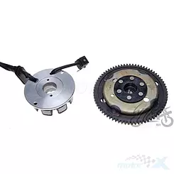 Stator iskrownik, stojan alternatora, z magnetem 8 cewek 5 przewodów Minarelli AM6 / 1E40MB 50 2T LC