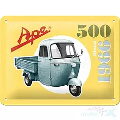 Tablica, plakat 15x20 cm, tłoczona blacha, ape 500 Nostalgic Art 26234