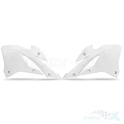 Osłony chłodnicy białe UFO Plast Kawasaki KX 85