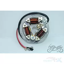 Stator iskrownik, stojan alternatora, 3 cewki, 5 przewodów S-51 12V platyny