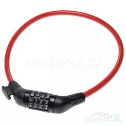 Zabezpieczenie spirala 10mm 65cm linka czerwona