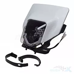Lampa przednia LED z osłoną, uniwersalna, biała, WM Motor 72W