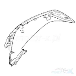 Osłona zbiornika paliwa prawa, white WS, Benelli TRK 702 / TRK 702 X