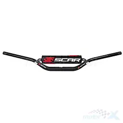 Kierownica z poprzeczką i gąbką koloru czarnego, FATBAR 28.6mm, Scar Racing STEWART/VILLOPOTO S9262BK
