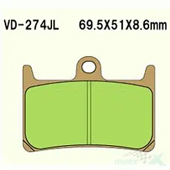 Klocki hamulcowe Vesrah Organic VD-274RJLXX