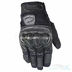 Rękawice motocyklowe sportowe, czarne, Polednik Carbon Lite