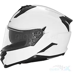 Kask integralny z blendą Nox N304S Solid Połysk Biały