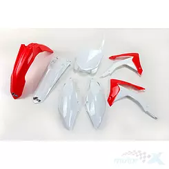 Zestaw osłon nadwozia biało-czerwony UFO Plast Honda CRF 250R / 450R 13-17