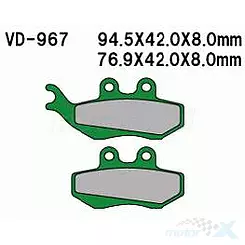 Klocki hamulcowe TRANSWORLD KHT000967