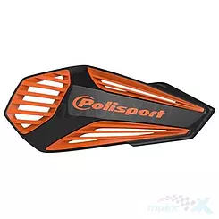 Osłony dłoni, handbary, uniwersalne, czarno pomarańczowe , Polisport MX Air