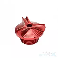 Korek wlewu oleju CNC, M20x1.5 mm, czerwony, WM Motor, Benelli TRK / Leoncino / TNT