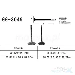 Zawór wydechowy Vesrah GG-3049-EX