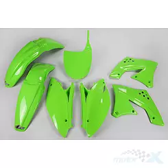 Zestaw osłon nadwozia zielony UFO Plast Kawasaki KXF 250 09-12
