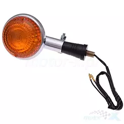 Kierunkowskaz z metalową obudową, pomarańczowy klosz, WM Motor, Yamaha Virago 250 / Virago 1100 / V-MA X