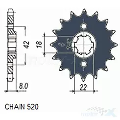 Zębatka przednia Sunstar  SUNF352  12 zębów