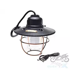 Lampa campingowa WM Motor Retro Style, czarna, bateria 2000mAh - 3-60h, 3 kolory, płynna regulacja, USB-C, IPX4, 240g