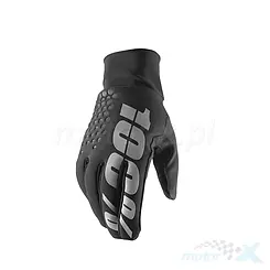 Rękawice motocyklowe offroad, czarne, 100 Percent (100%) Hydromatic Brisker