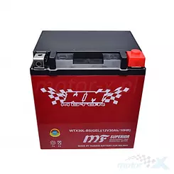 Akumulator żelowy WTX30L-BS (YTX30L-BS) WM Motor 12V 30Ah 166x126x175mm 300CCA