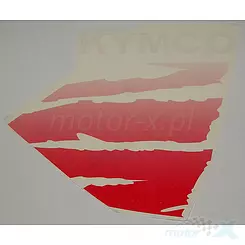 Naklejka B osłony prawej, czerwona Kymco Super 8