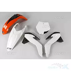 Zestaw osłon nadwozia biało-pomarańczowe UFO Plast KTM SX 85 13-17