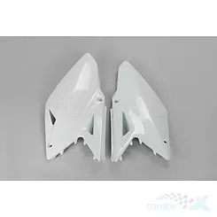 Osłony tylne górne komplet biały UFO Plast Suzuki RMZ 450 08-17 
