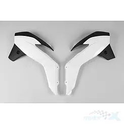 Osłony chłodnicy biało-czarne  UFO Plast  KTM SX 85 13-17