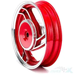 Felga tylna 2.15x10", hamulec bębnowy, czerwona, 18 frezów, Zipp Otis 50 2T
