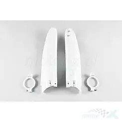 Osłony amortyzatorów białe UFO Plast Suzuki RM 125 / RM 250 99-03
