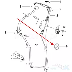 Zaślepka osłony przedniej wewnętrznej Keeway 65437T820000