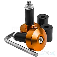 Końcówki kierownicy 13mm / 17.5mm pomarańczowe 2 sztuki