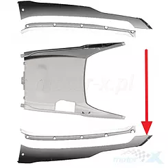 Osłona progowa lewa, szara, Keeway Versilia 50 / Versilia 125 P023-04-3910-139100421000A5