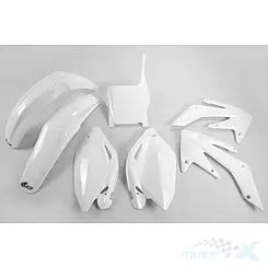 Zestaw osłon nadwozia biały UFO Plast Honda CRF 250 R 04-05