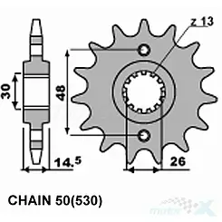 Zębatka przednia SUNF512-17 BEFE248/K-17