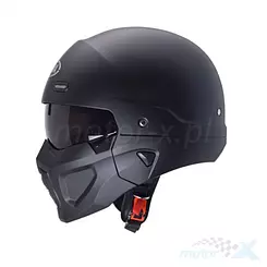 Kask modułowy, wypinana szczęka, blenda, czarny mat, Awina TN8658X